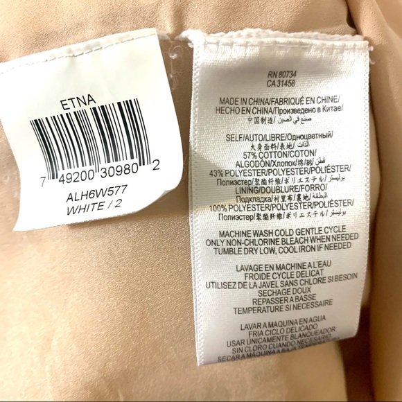 BCBG Maxazria Lace/Crochet Cream/Tan Dress - 2 - Picture 12 of 15